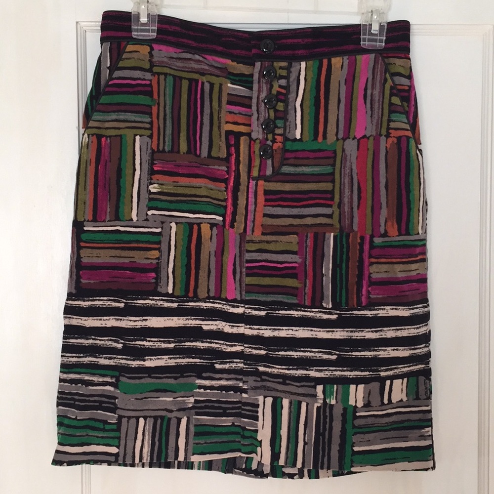 Anthropologie velvet patterned skirt!. - Picture 1 of 4
